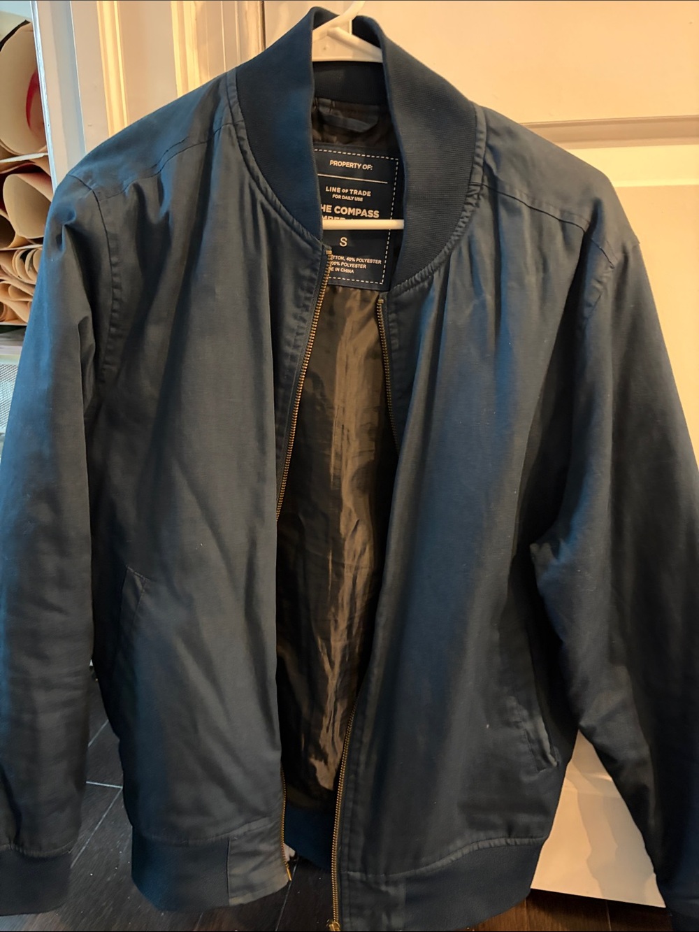 The Compass Men's Navy Bomber Jacket - Sleek Everyday Layer